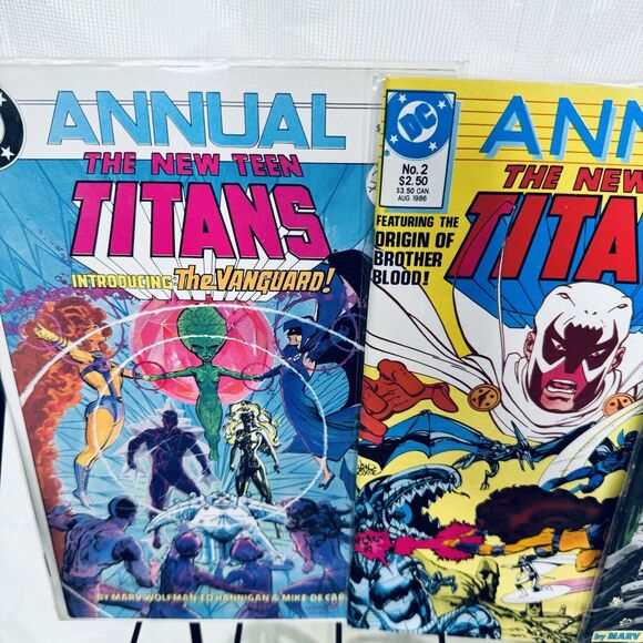 New Teen Titans 1-3 5-17 Annual 1-2 Lot Crisis Crossover Brother Blood Origin - Picture 2 of 7